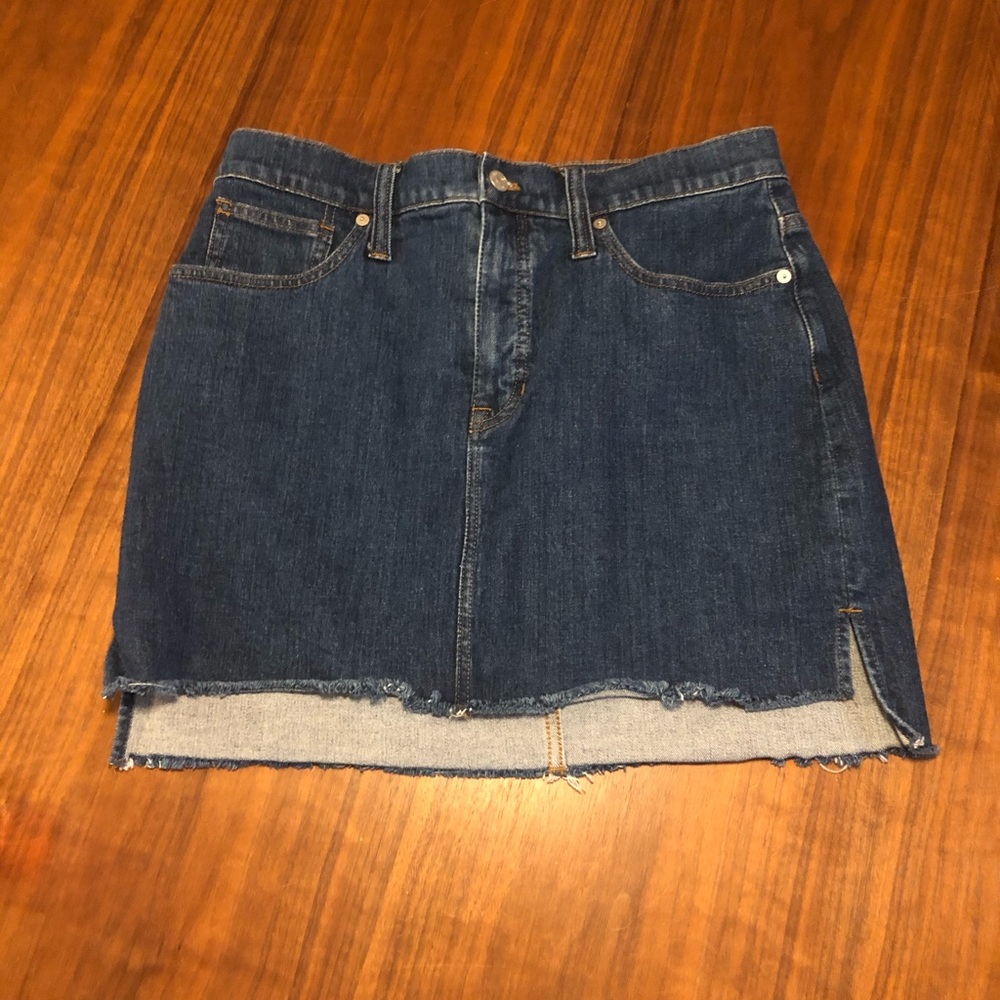 🌹 Madewell -  stretch denim straight mini skirt